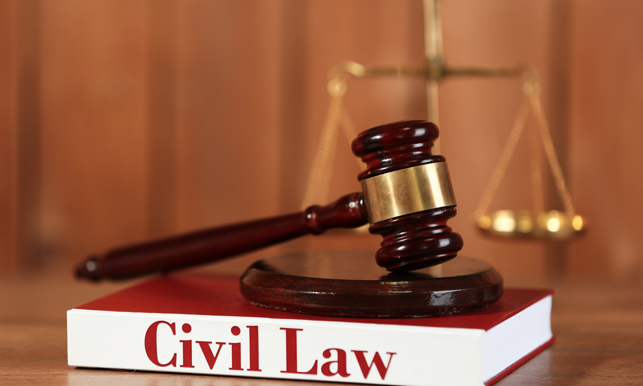 Wooden Judges Gavel On Wooden Table, Close Up