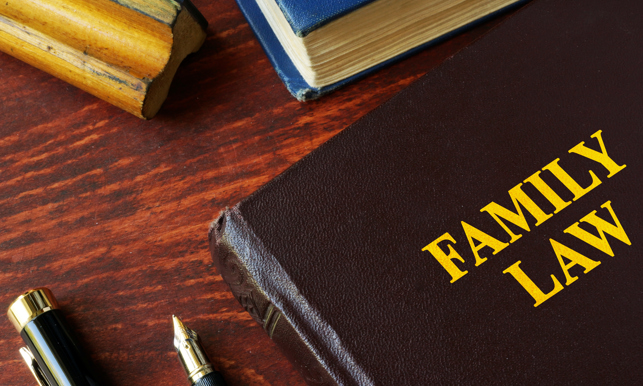 Book With Title Family Law On A Table